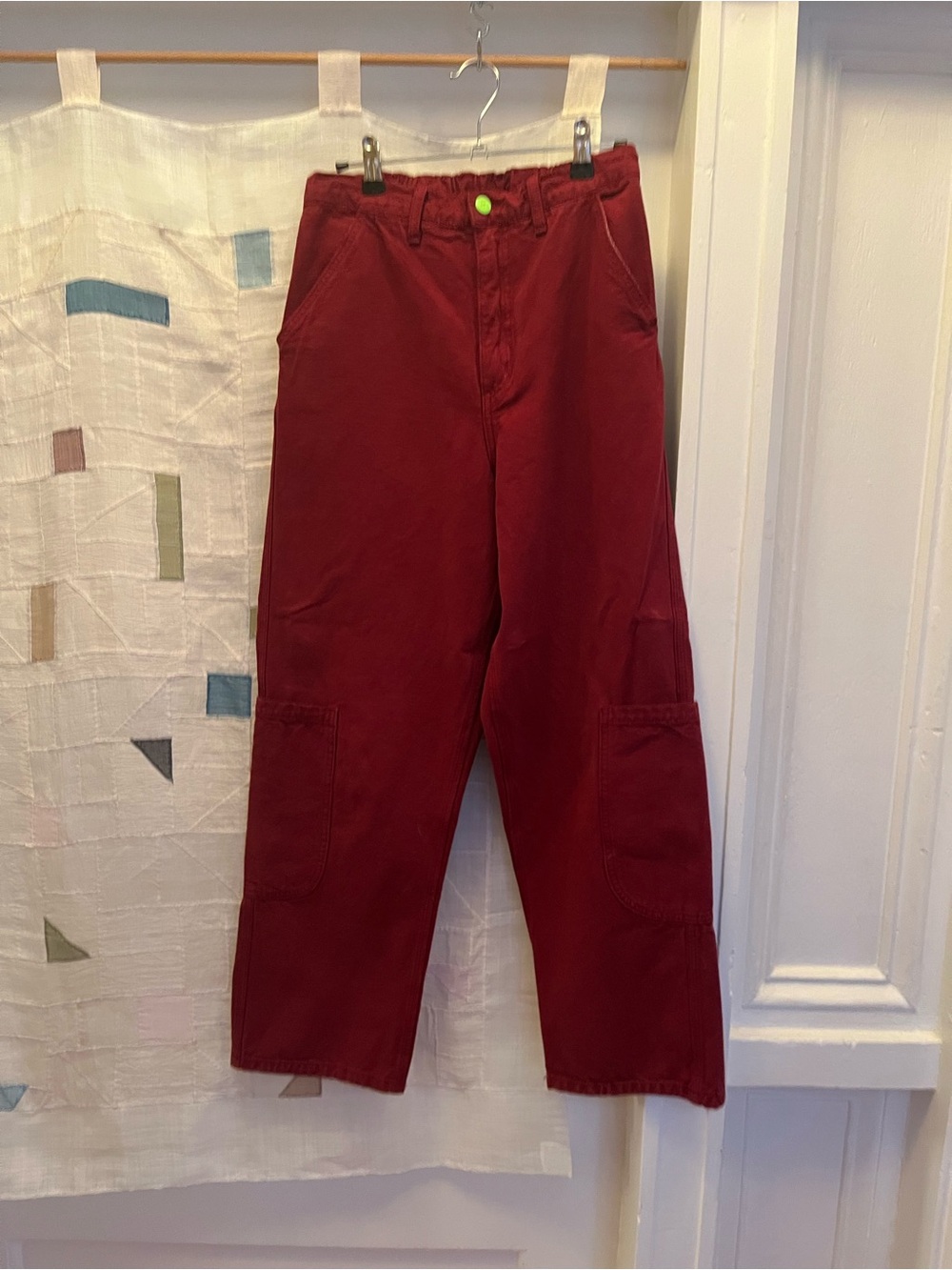 MEALS Forager Pants in Wine Red Sz. Small Nikki Chasin Exclusive